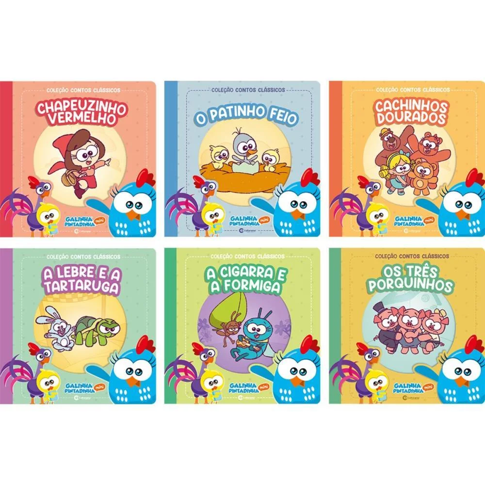 Livro Infantil Ilustrado Galinha Pint.contos Classicos Culturama (Pct.c/06) - imagem 2