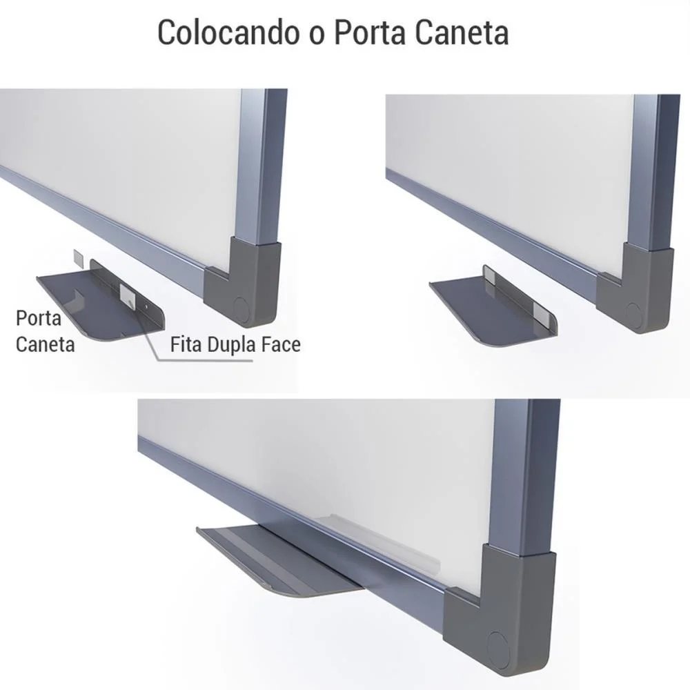 Quadro Branco Moldura Aluminio 100X070Cm Uv Soft Stalo (Pct.c/02) - imagem 4