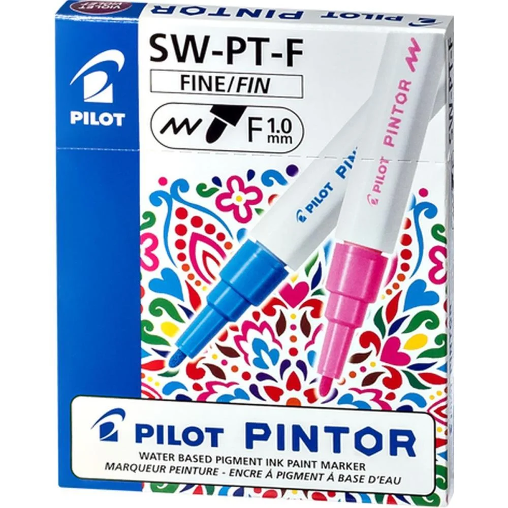 Marcador Artistico Pintor Sw-Pt-F 1.0Mm Branco Pilot (Cx.c/06) - imagem 2
