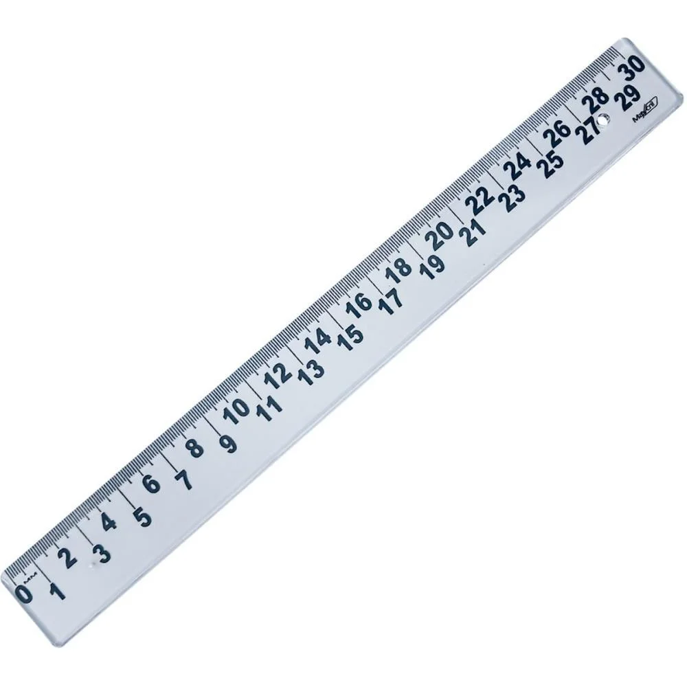 Regua Plastica Baixa Visao Cristal 30Cm Maxcril (Pct.c/10) - imagem 2