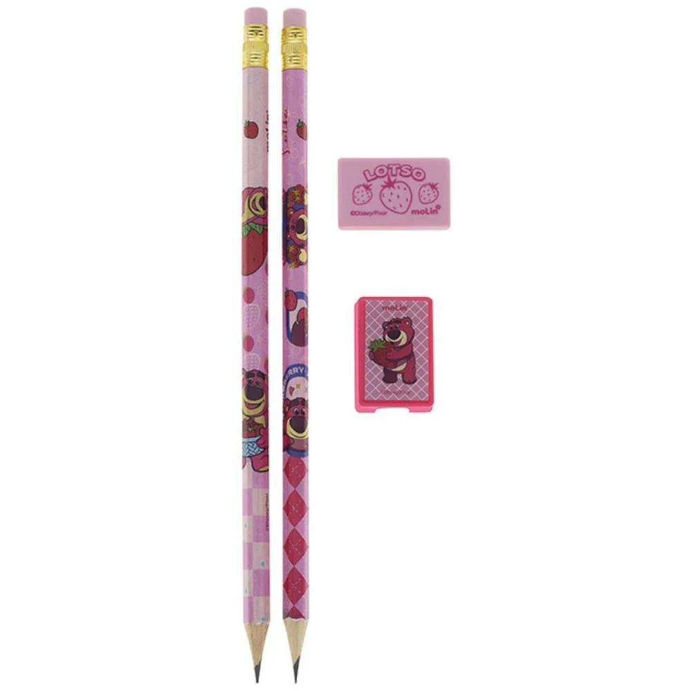 Kit Escolar Lotso 2Lapis+Borracha+Apontado Molin (Unidade) - imagem 4