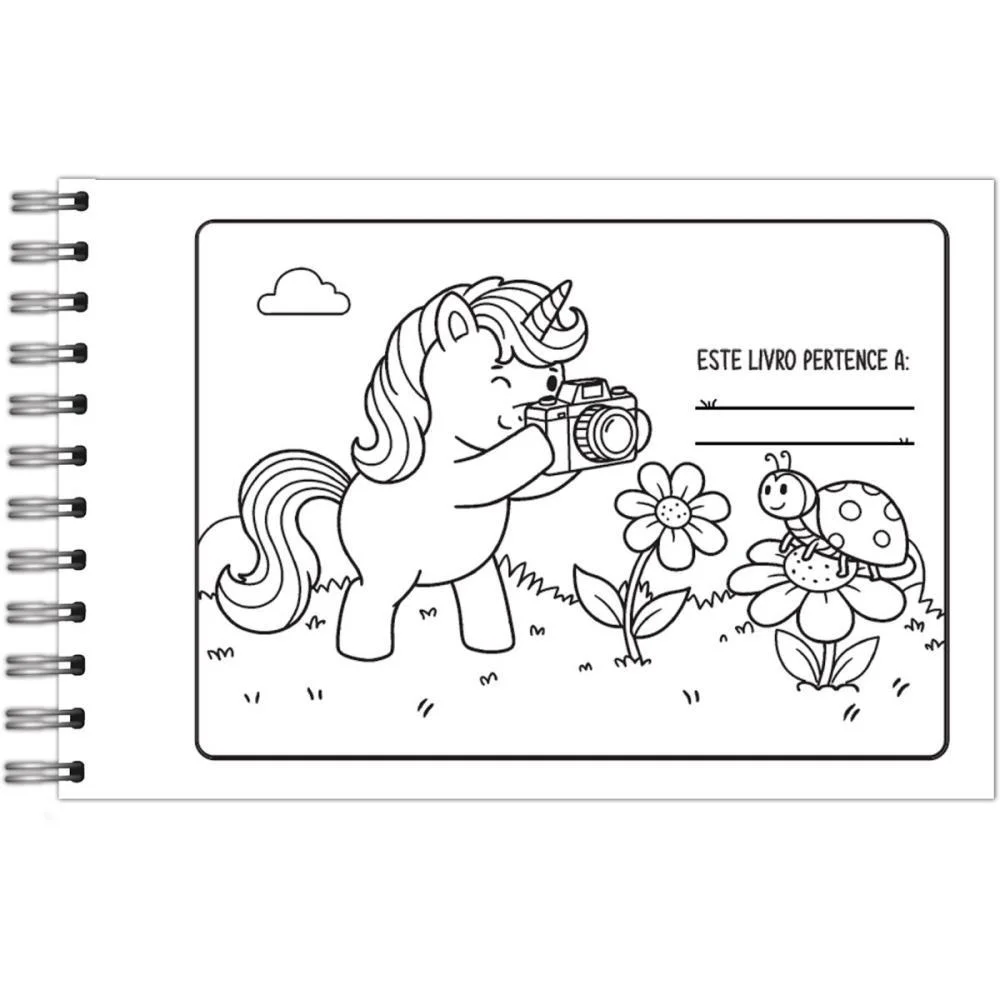 Livro De Colorir Unicornio Cuties 64P Cd 150G Vale Das Letras (Unidade) - imagem 3