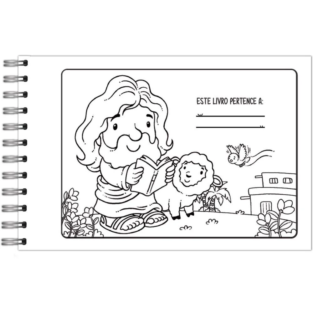 Livro De Colorir Bible Cuties 64P Cd 150G 15X21 Vale Das Letras (Unidade) - imagem 3