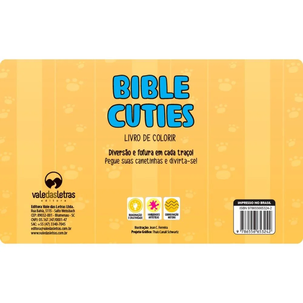 Livro De Colorir Bible Cuties 64P Cd 150G 15X21 Vale Das Letras (Unidade) - imagem 4