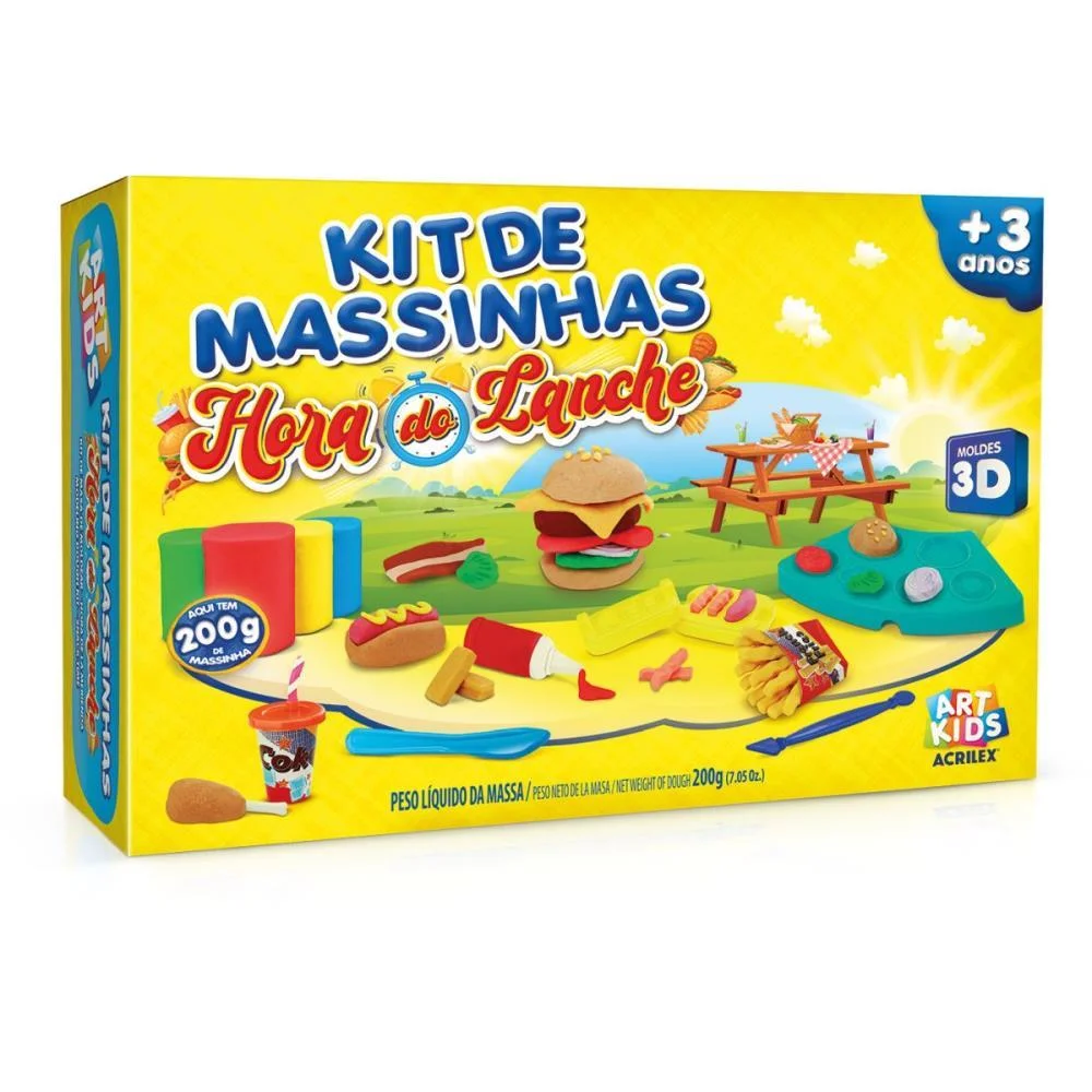 Massa Para Modelar Criativa Art Kids Hora Do Lanche 200G Acrilex (Unidade) - imagem 2