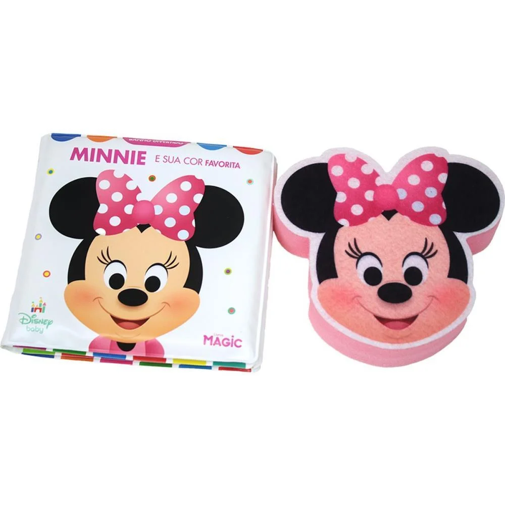 Livro Para Banho Minnie C/Esponja 14X14Cm Magic Kids - imagem 5