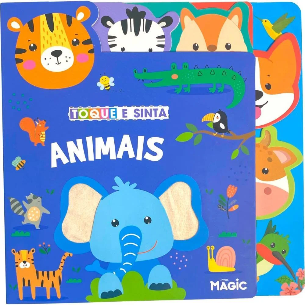 Livro Infantil Ilustrado Toque E Sinta Animais 10Pgs Magic Kids (Unidade) - imagem 2