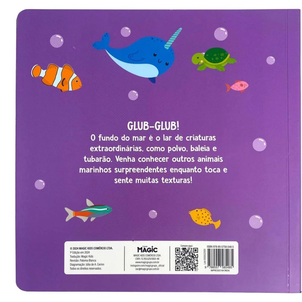 Livro Infantil Ilustrado Toque E Sinta Oceano 10P 24X24 Magic Kids (Unidade) - imagem 4