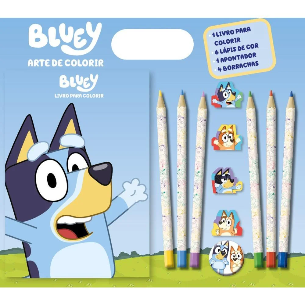 Livro Infantil Colorir Bluey Arte De Colorir C/Lapis Online Editora (Unidade) - imagem 2