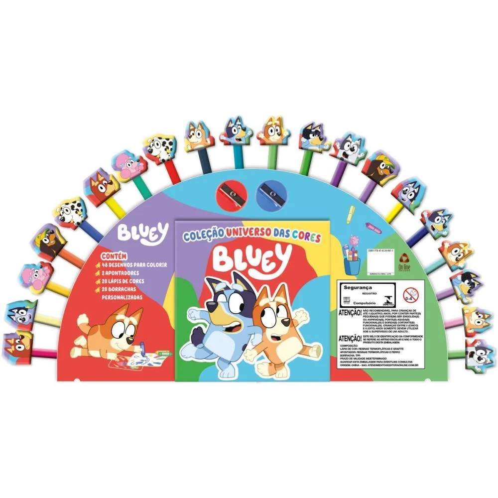 Livro Brinquedo Ilustrado Bluey Universo Das Cores Online Editora (Unidade) - imagem 3