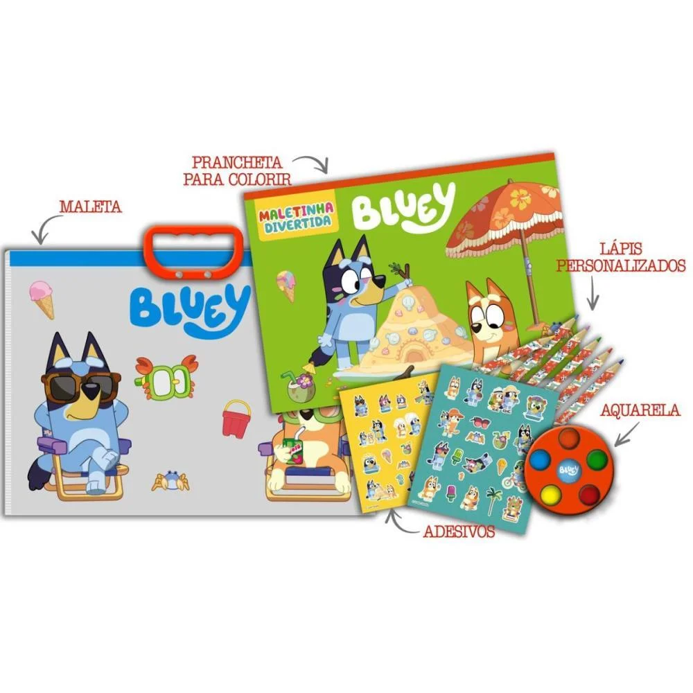 Maleta Para Pintura Bluey Maletinha Divertida Online Editora - imagem 3