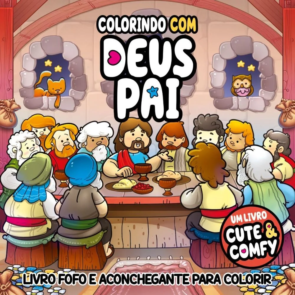 Livro De Colorir Cute E Comfy Deus Pai Online Editora (Unidade) - imagem 3