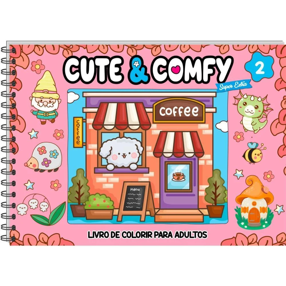 Livro De Colorir Cute E Comfy Ed 02 Cd Espiral Online Editora (Unidade) - imagem 2