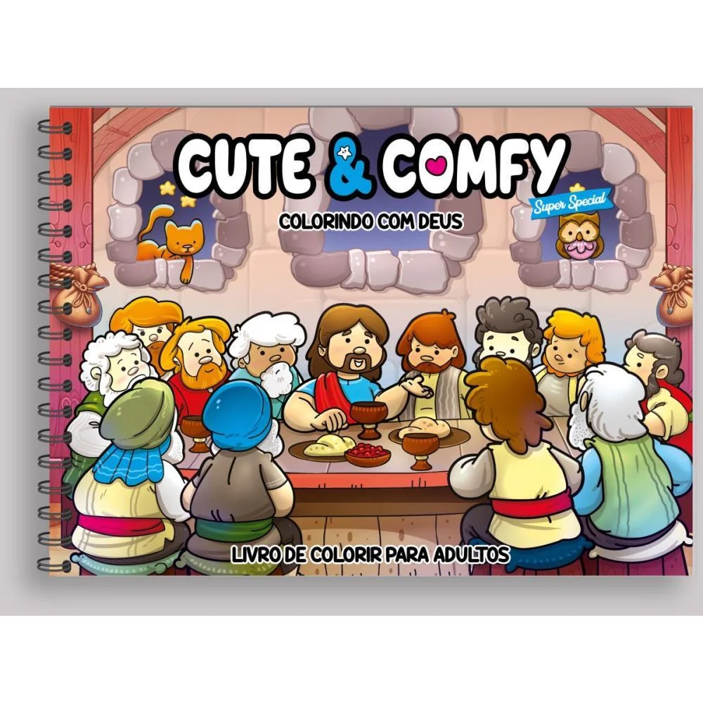 Livro De Colorir Cute E Comfy Colorindo C/Deus Online Editora (Unidade) - imagem 3