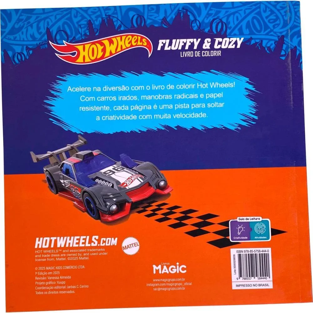 Livro De Colorir Hot Wheels 48Pgs 24X24Cm Magic Kids (Unidade) - imagem 5