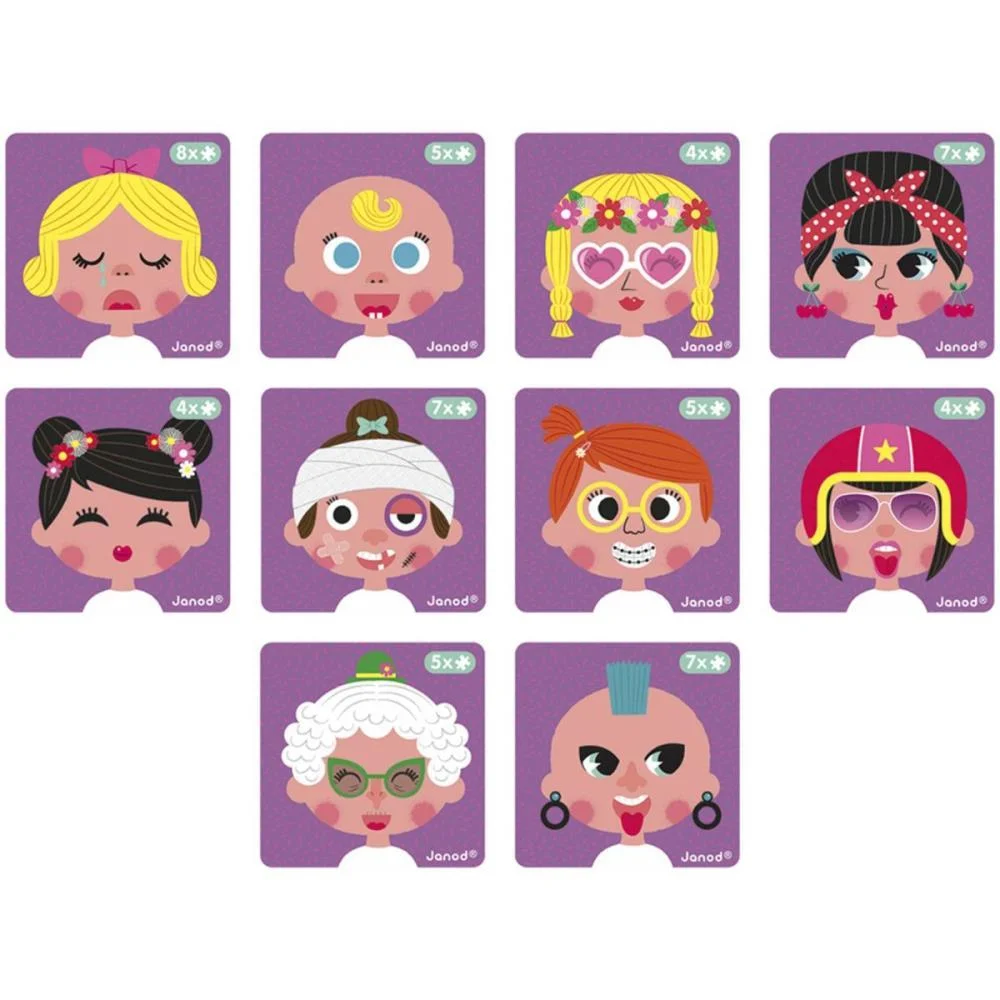 Livro Magnetico Infantil Crazy Faces Meninas 65 Pecas Maped (Unidade) - imagem 4