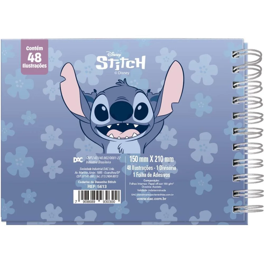 Livro De Colorir Stitch 48F. C/Adesivos 180G Dac (Unidade) - imagem 5