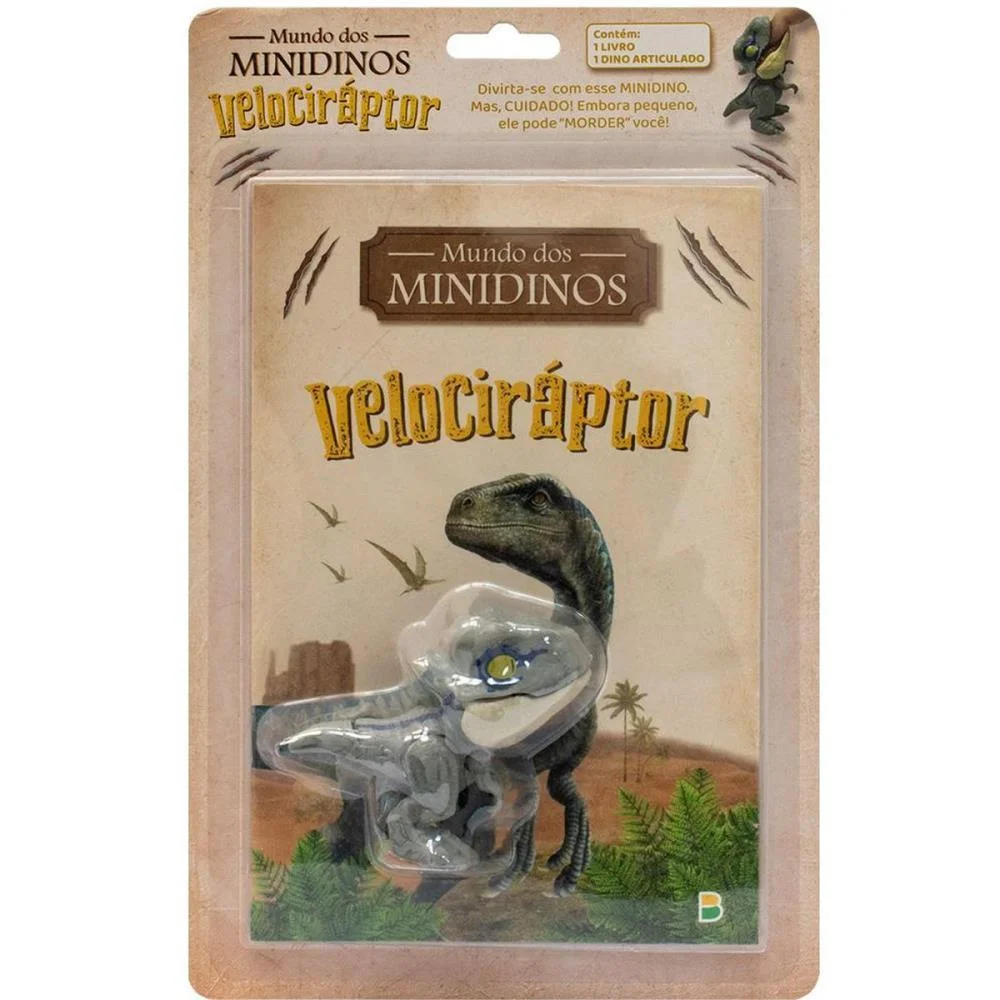 Livro Brinquedo Ilustrado Mundo Dos Minidinos: Velocirap Todolivro (Unidade) - imagem 2