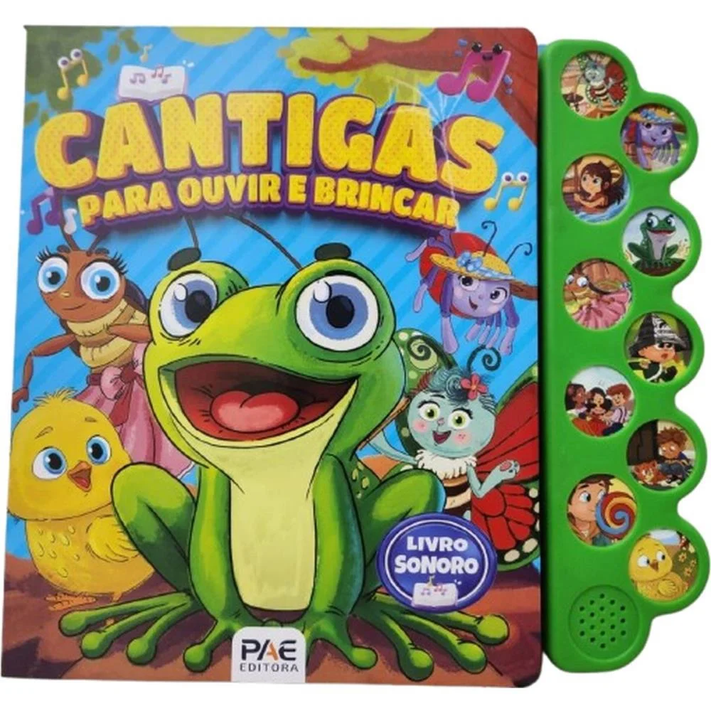 Livro Sonoro Cantigas P/Ouvir 28,5X26,7 10P Pae Editora - imagem 2