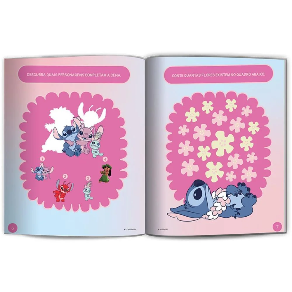 Livro Com Adesivos Stitch Angel 40P C/500Adesivos Culturama - imagem 4