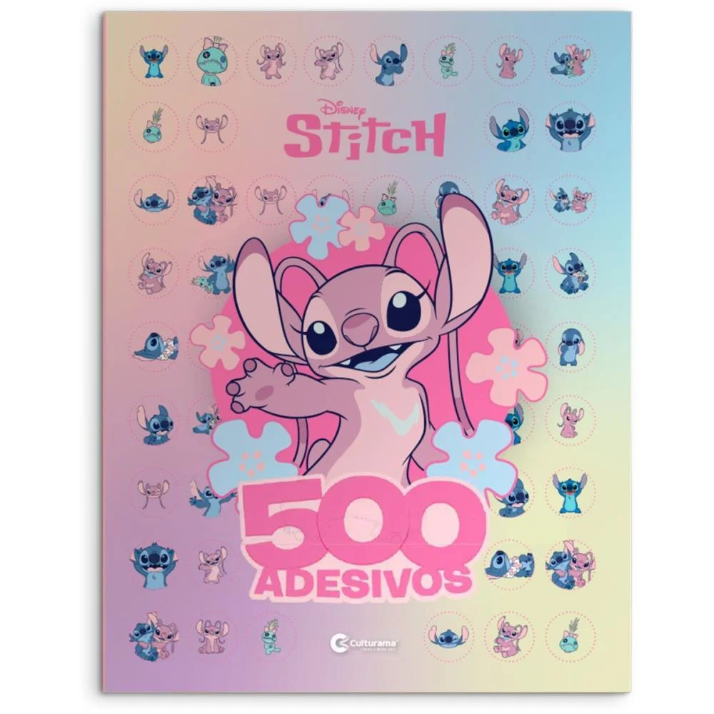 Livro Com Adesivos Stitch Angel 40P C/500Adesivos Culturama - imagem 6
