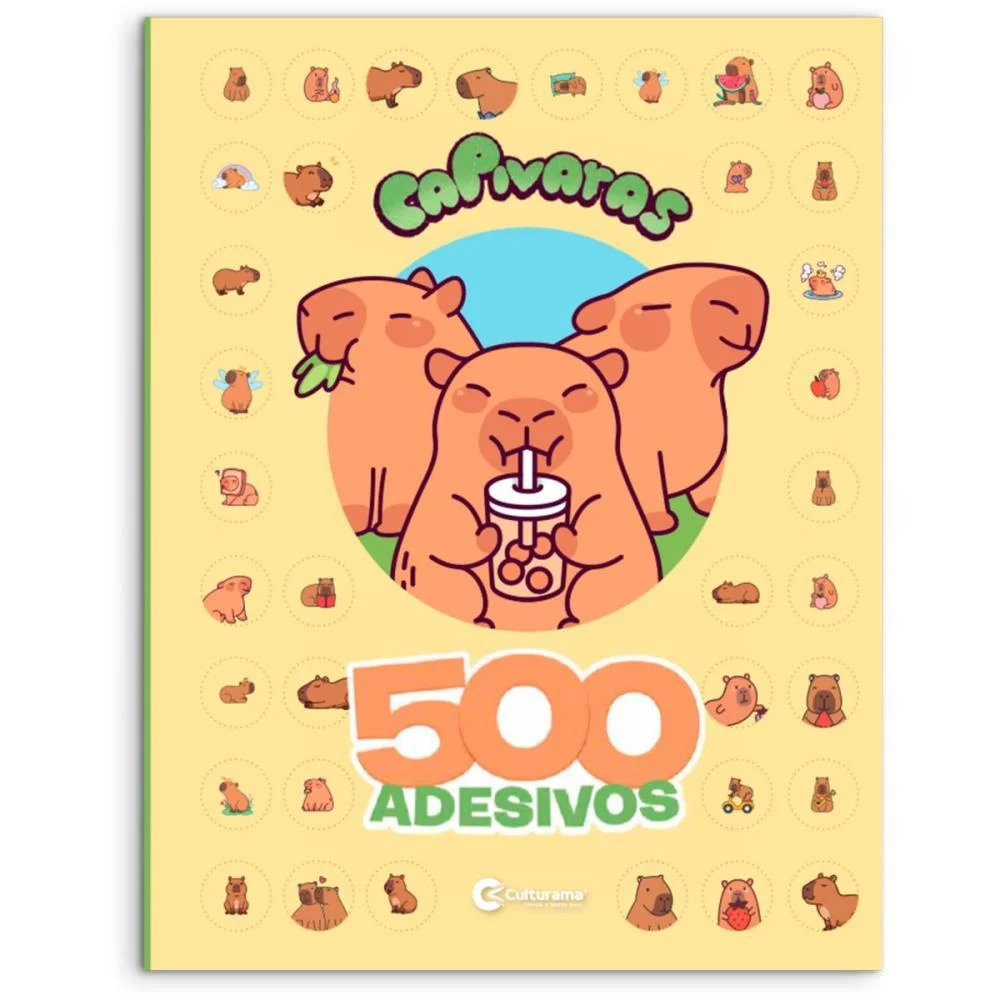 Livro Com Adesivos Capivaras 40Pag. C/500 Adesivo Culturama (Unidade) - imagem 2