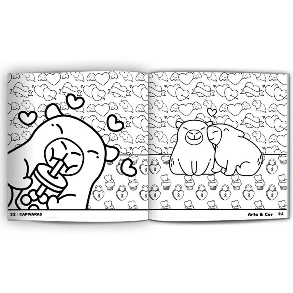 Livro Infantil Colorir Arte E Cor Capivaras 27X27 36P Culturama (Unidade) - imagem 4