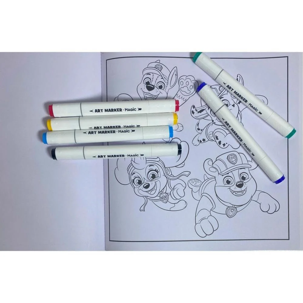 Livro De Colorir Patrulha Canina C/6Canetinhas Magic Kids (Unidade) - imagem 3