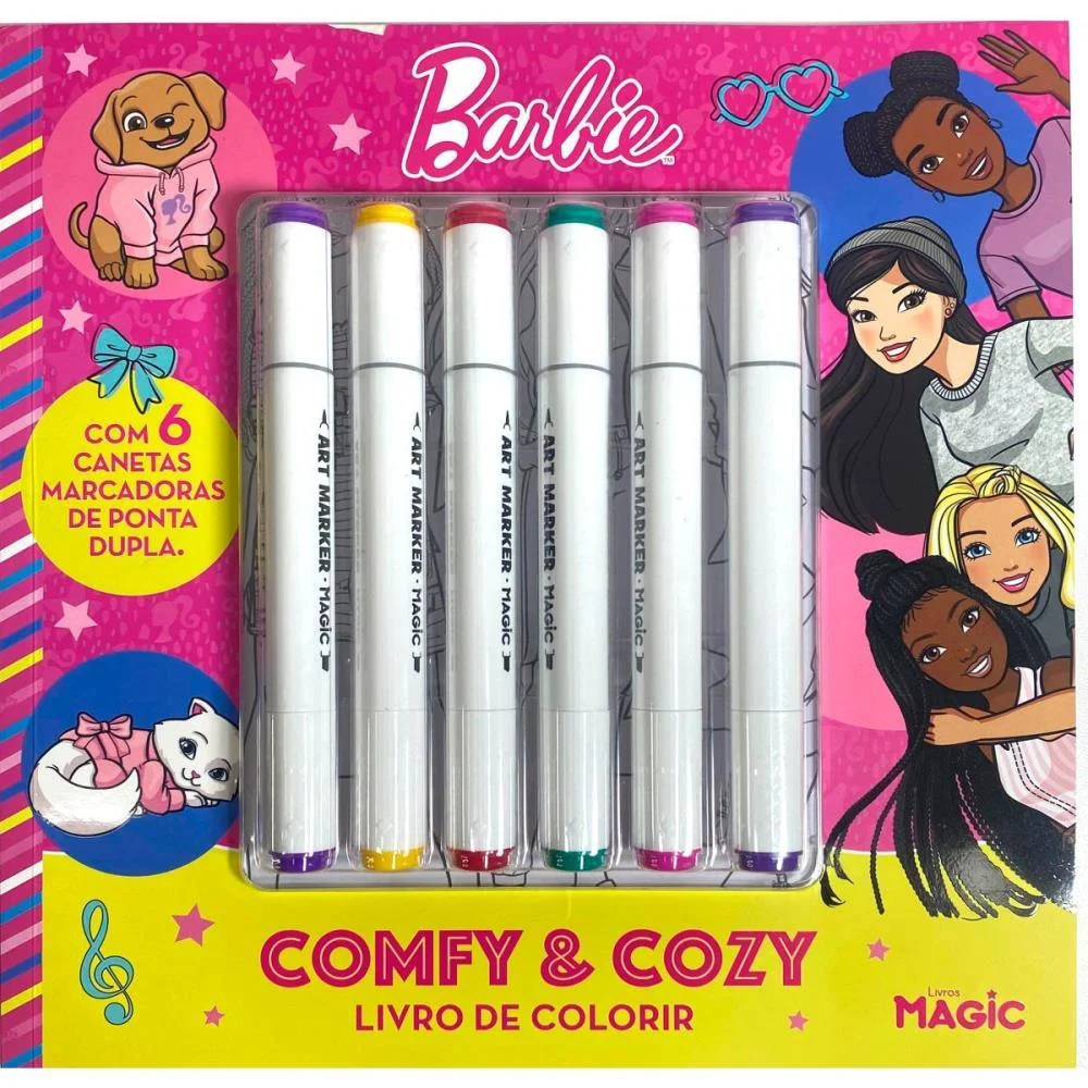Livro De Colorir Barbie C/6Canetinhas Magic Kids (Unidade) - imagem 5