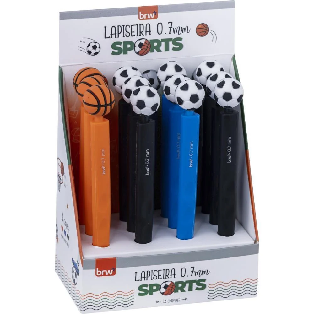 Lapiseira 0.7Mm Sports Plastica 3 Cores Sortid Brw (Dp.c/12) - imagem 6