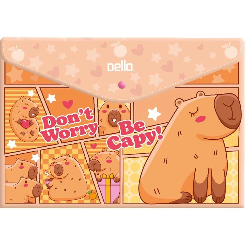 Pasta Envelope Capivara A4 Be Capy C/Botao Lj Dello (Pct.c/10) - imagem 3
