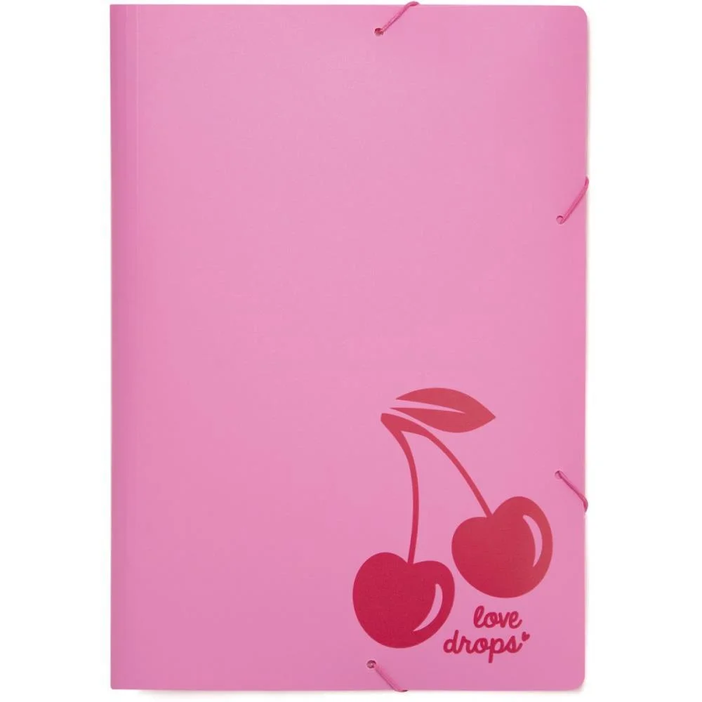 Pasta Aba Elastica Plastica A4 Cereja Polibras (Pct.c/05) - imagem 2