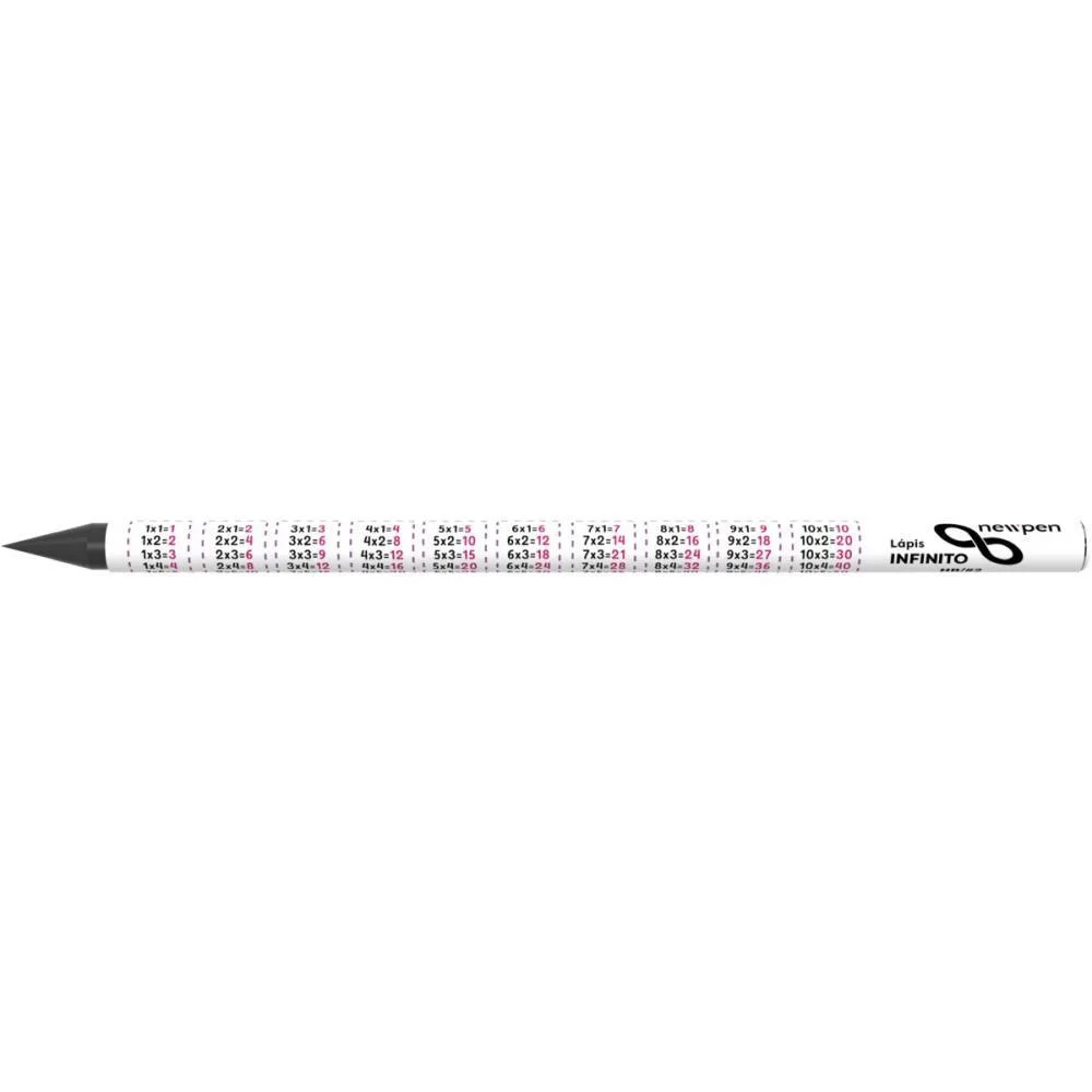 Lapis Preto Redondo Infinito Hb Tabuada Newpen (Pote-24) - imagem 5
