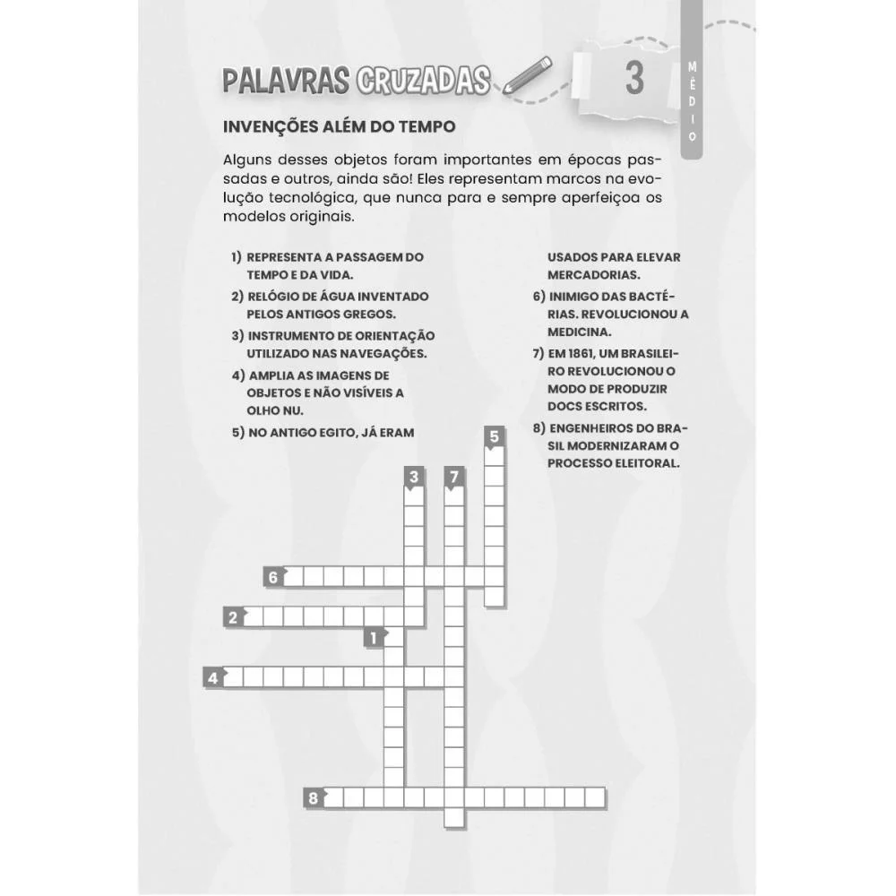 Livro De Atividades Cruzadinhas Nivel Medio Bicho Esperto (Pct.c/10) - imagem 3