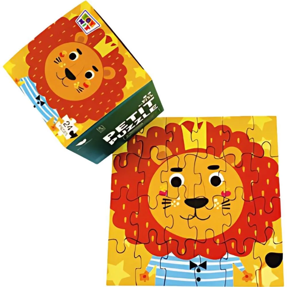 Quebra-Cabeca Cartonado Petit Leao 24 Pecas 14X14Cm Toy Mix (Unidade) - imagem 2