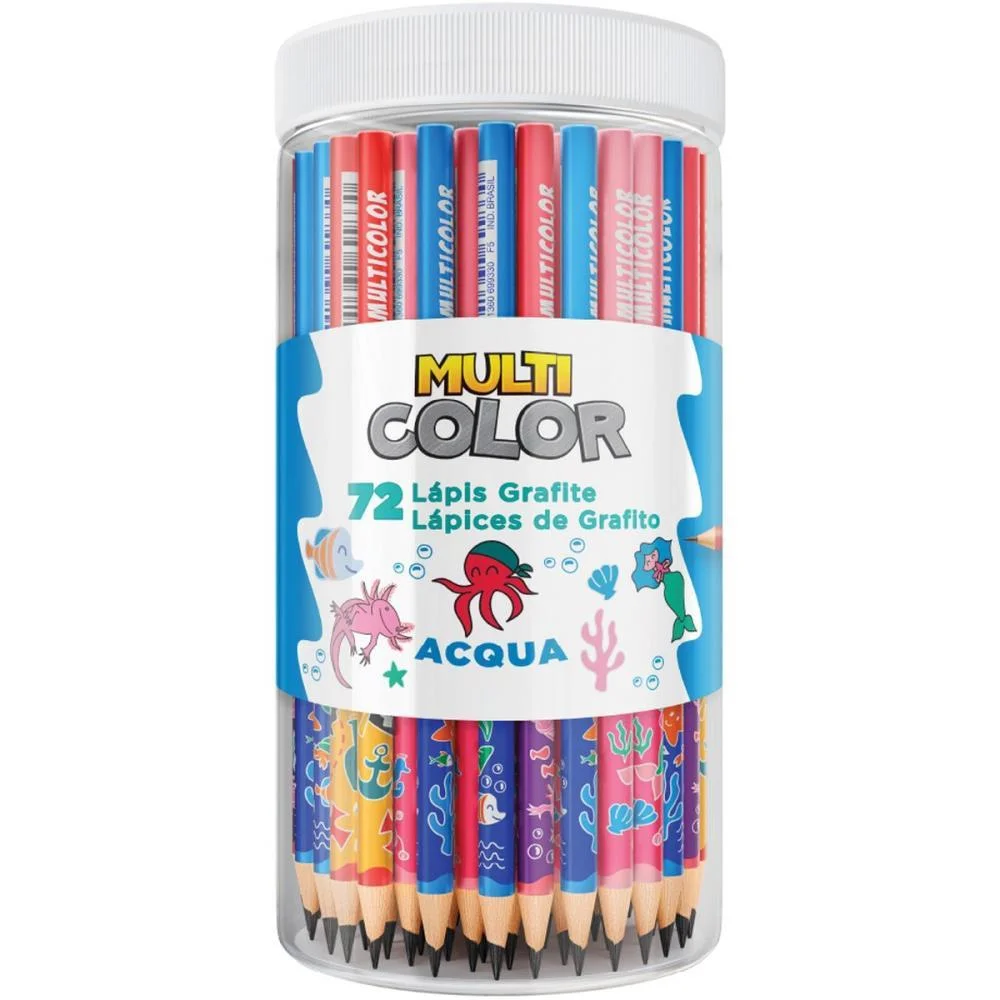 Lapis Preto Redondo Multicolor Grafite Acqua Faber-Castell (Pote-72) - imagem 2
