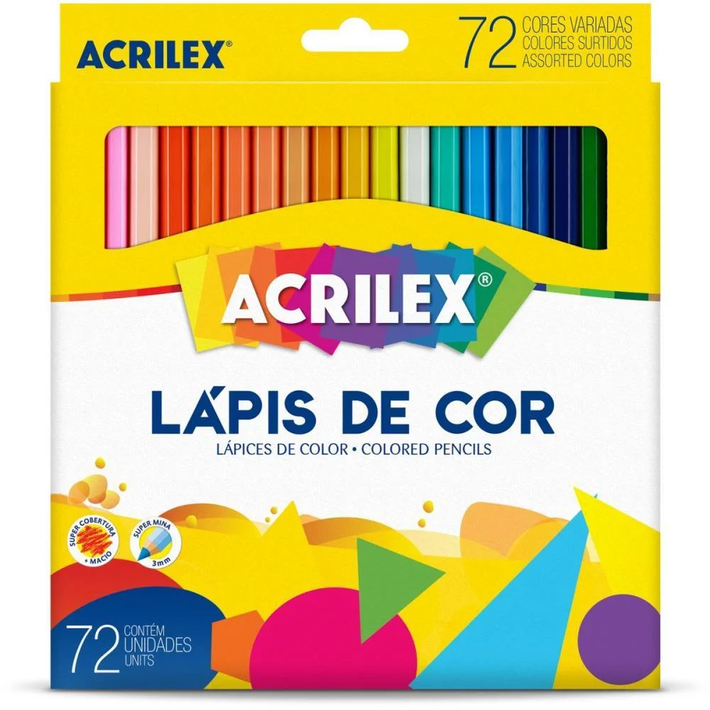 Lapis De Cor Sextavado 72 Cores Acrilex (Pct.c/02) - imagem 2