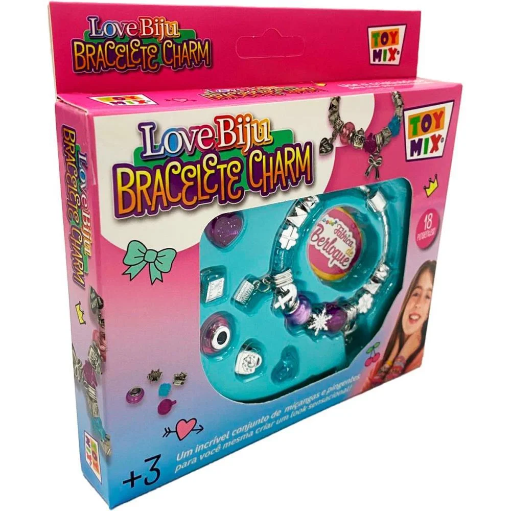 Bijuteria E Micanga Love Biju Bracelete Charm Toy Mix (Unidade) - imagem 3
