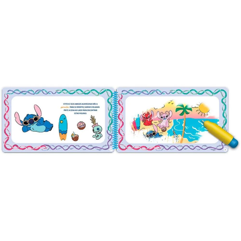 Livro Aquabook Stitch 24,5X10Cm 10Pgs Culturama (Unidade) - imagem 3