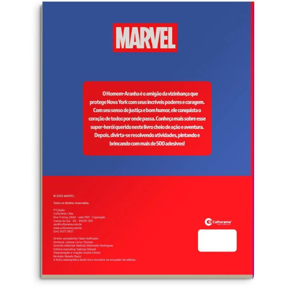 Livro Com Adesivos Homem Aranha 40P C/500Adesivos Culturama (Unidade) - imagem 7