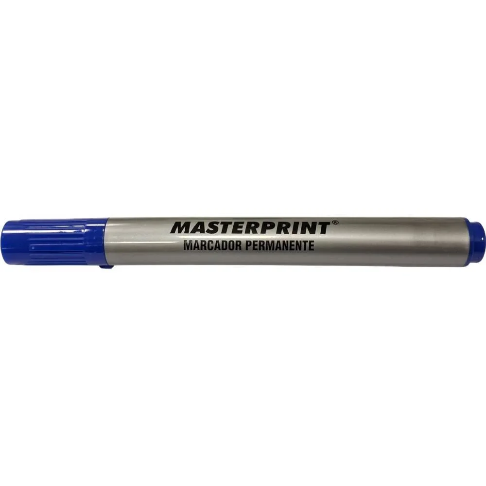 Pincel Marcador Permanente Mp 615 Azul Slim Masterprint (Cx.c/12) - imagem 3