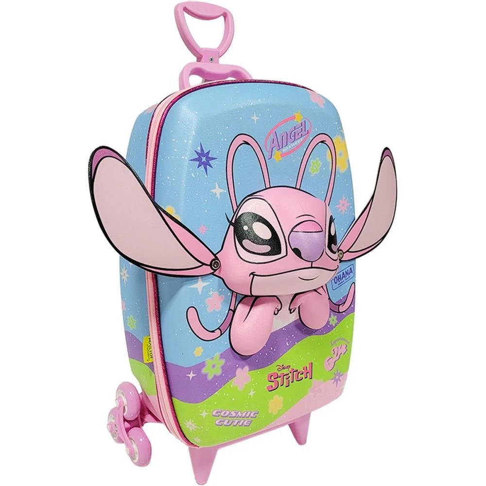 Mochila Infantil Com Rodinha Stitch Angel Maxtoy (Unidade) - imagem 3