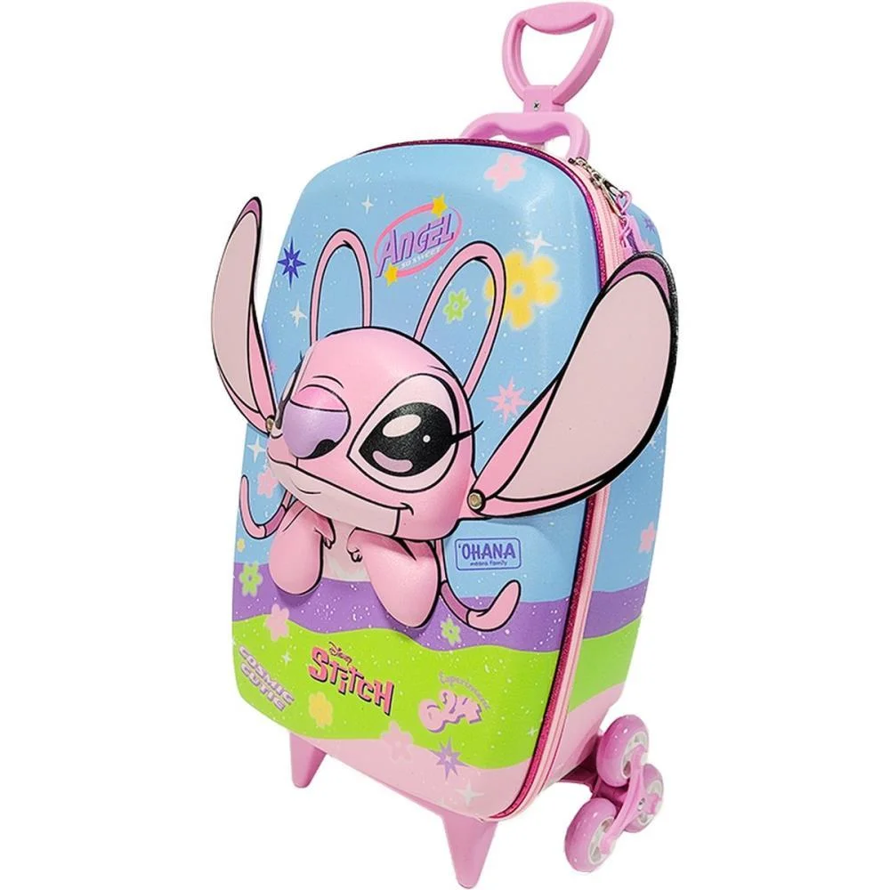 Mochila Infantil Com Rodinha Stitch Angel Maxtoy (Unidade) - imagem 5