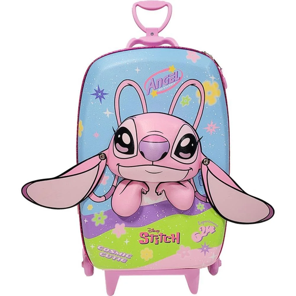 Mochila Infantil Com Rodinha Stitch Angel Maxtoy (Unidade) - imagem 6