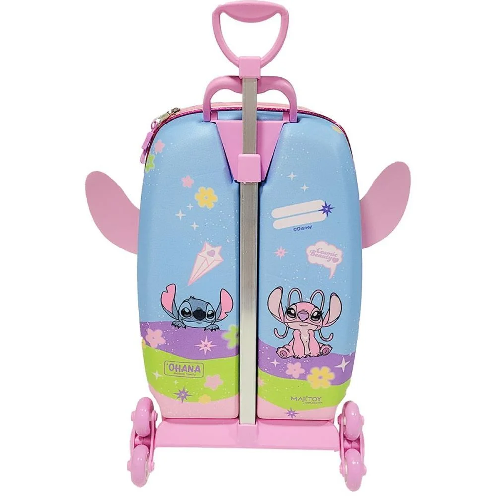 Mochila Infantil Com Rodinha Stitch Angel Maxtoy (Unidade) - imagem 8