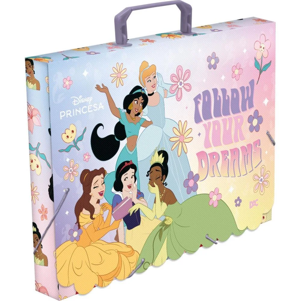 Maleta Plastica Com Alca Decor Princesas 40Mm Dac - imagem 2