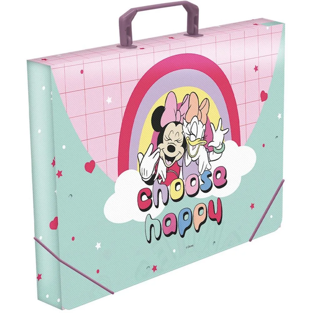Maleta Plastica Com Alca Decor Minnie Kids 40Mm Dac - imagem 3