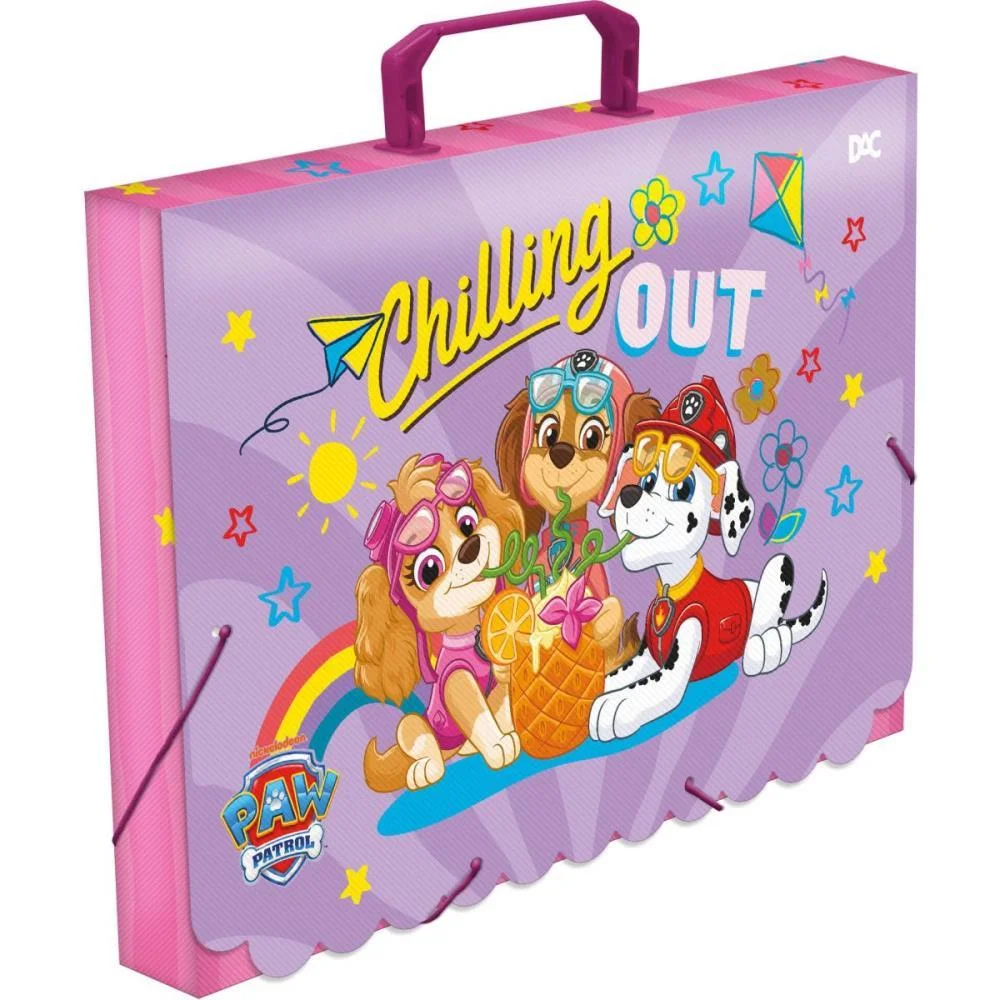 Maleta Plastica Com Alca Decor Patrulha Canina Fem. 40Mm Dac - imagem 2