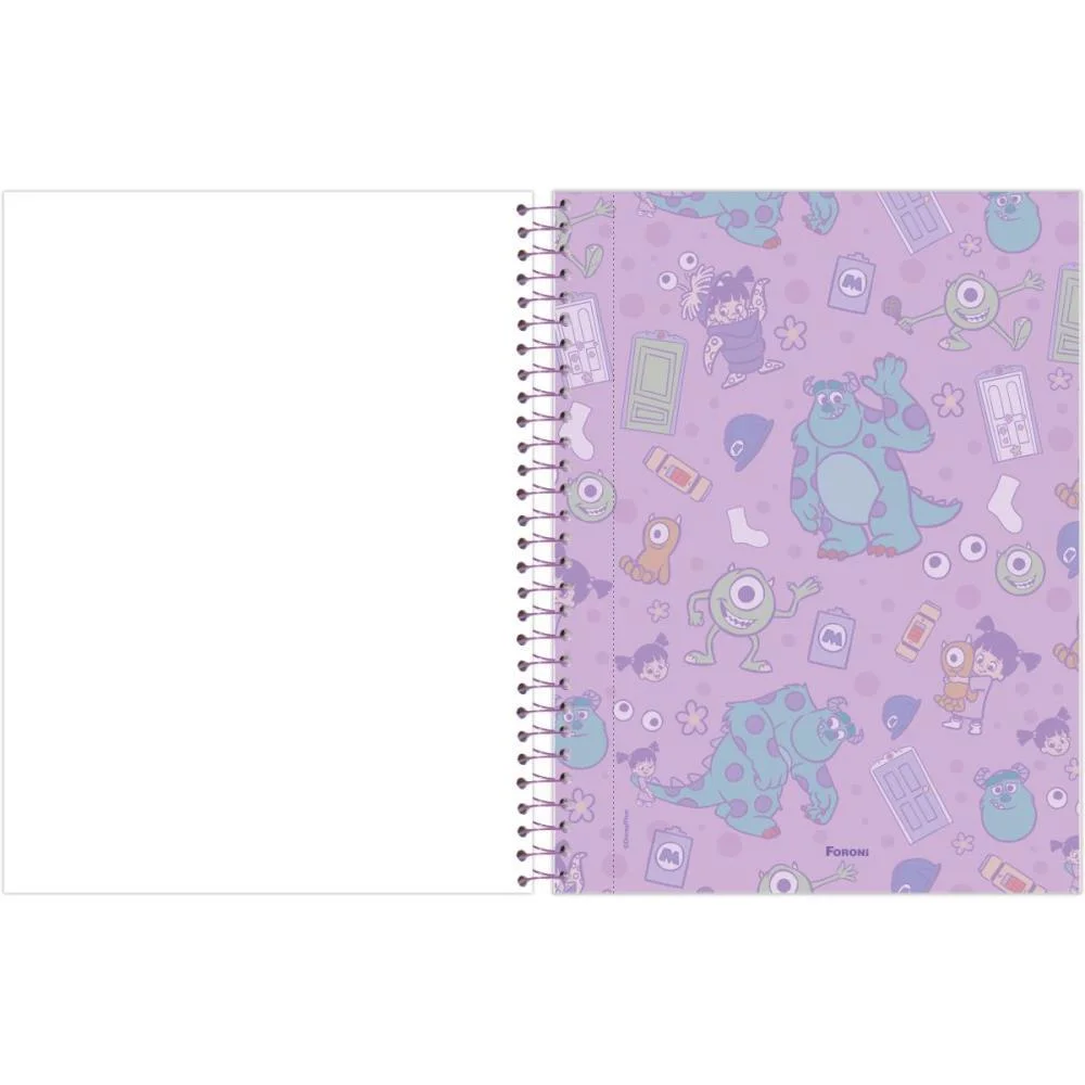 Papel De Carta Decorado Monstros S. A. Caderno Cd.80F Foroni (Pct.c/04) - imagem 10