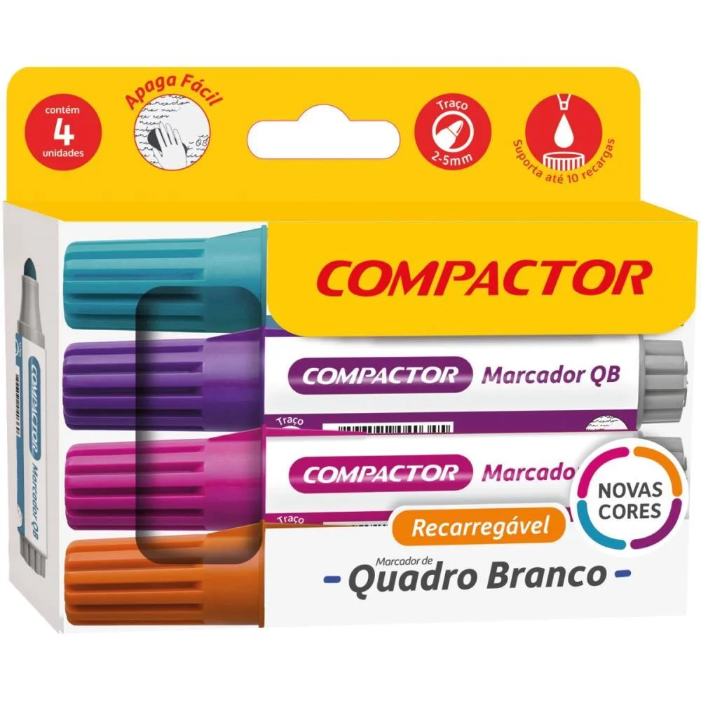 Pincel Quadro Branco Qb Recarregavel Az/Rx/Rs/Lr Compactor (Pct.c/05) - imagem 3